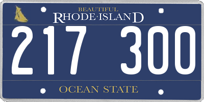 RI license plate 217300