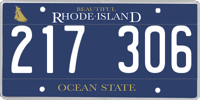 RI license plate 217306