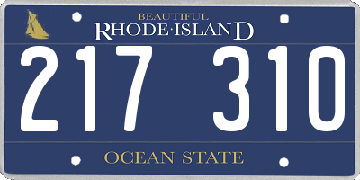 RI license plate 217310
