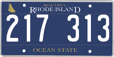 RI license plate 217313