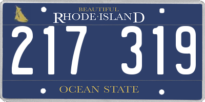 RI license plate 217319