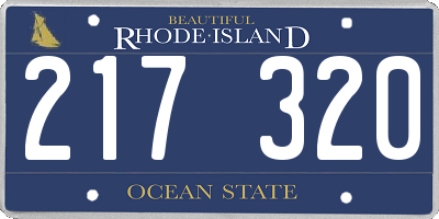 RI license plate 217320