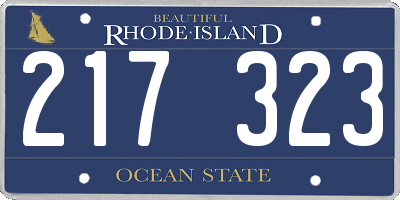 RI license plate 217323