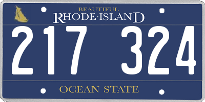RI license plate 217324