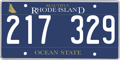 RI license plate 217329