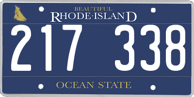 RI license plate 217338