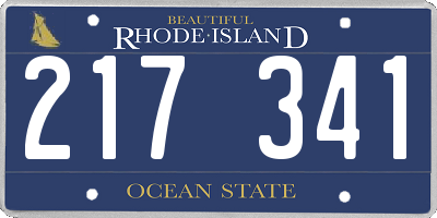 RI license plate 217341