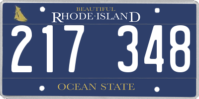 RI license plate 217348