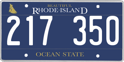 RI license plate 217350