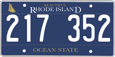 RI license plate 217352