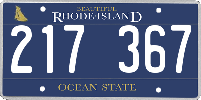 RI license plate 217367
