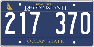 RI license plate 217370