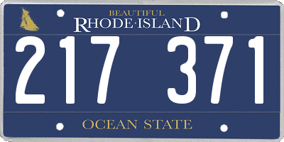 RI license plate 217371