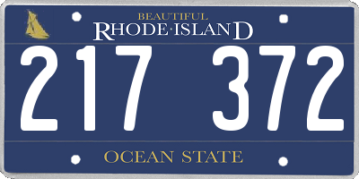 RI license plate 217372