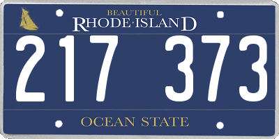 RI license plate 217373