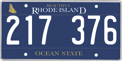 RI license plate 217376
