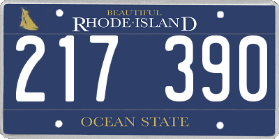 RI license plate 217390