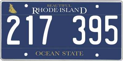 RI license plate 217395