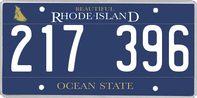 RI license plate 217396