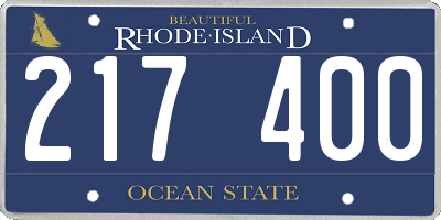RI license plate 217400