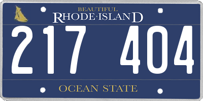 RI license plate 217404