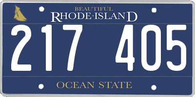 RI license plate 217405