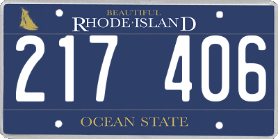RI license plate 217406