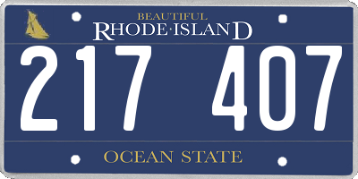 RI license plate 217407