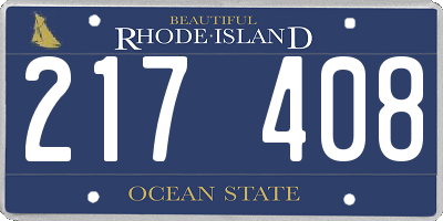 RI license plate 217408