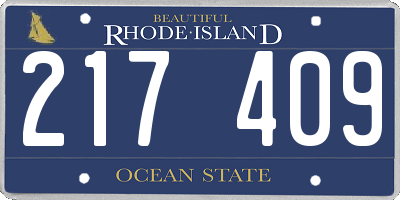RI license plate 217409