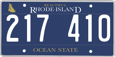 RI license plate 217410