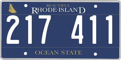RI license plate 217411