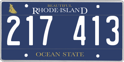 RI license plate 217413