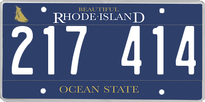 RI license plate 217414