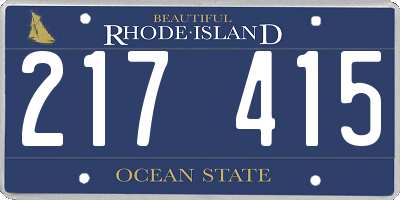 RI license plate 217415