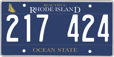 RI license plate 217424