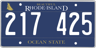 RI license plate 217425