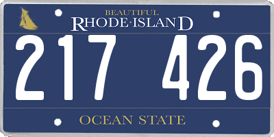 RI license plate 217426