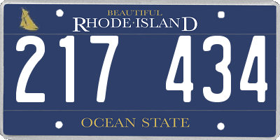 RI license plate 217434