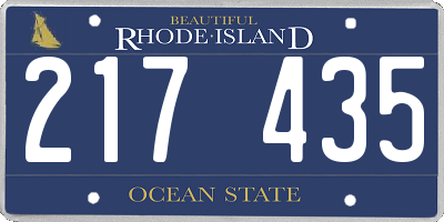 RI license plate 217435