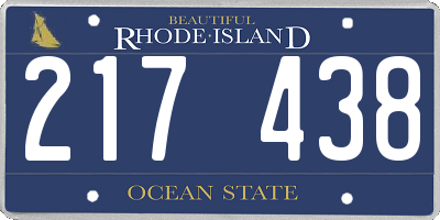 RI license plate 217438