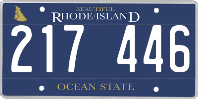 RI license plate 217446