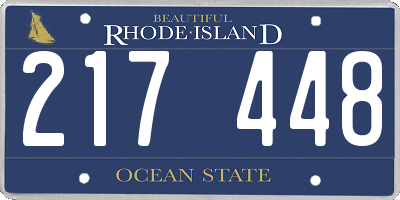 RI license plate 217448