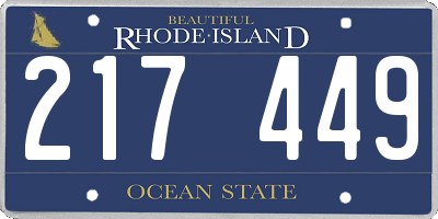 RI license plate 217449