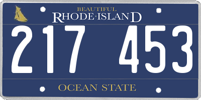 RI license plate 217453