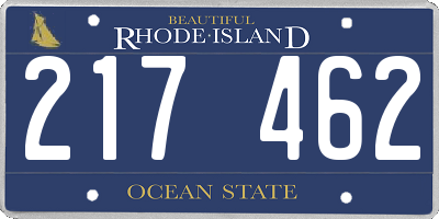 RI license plate 217462