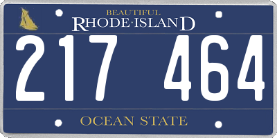 RI license plate 217464