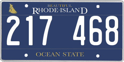 RI license plate 217468