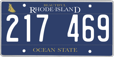 RI license plate 217469