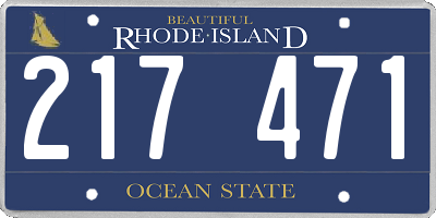 RI license plate 217471